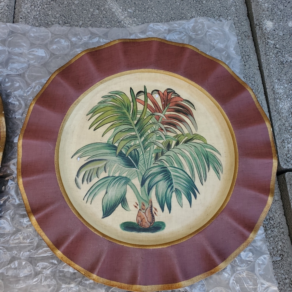 Tropical Print Plates, Decorative